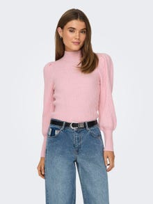ONLY Pull-overs Col haut Manches ballons -Light Pink - 15232494