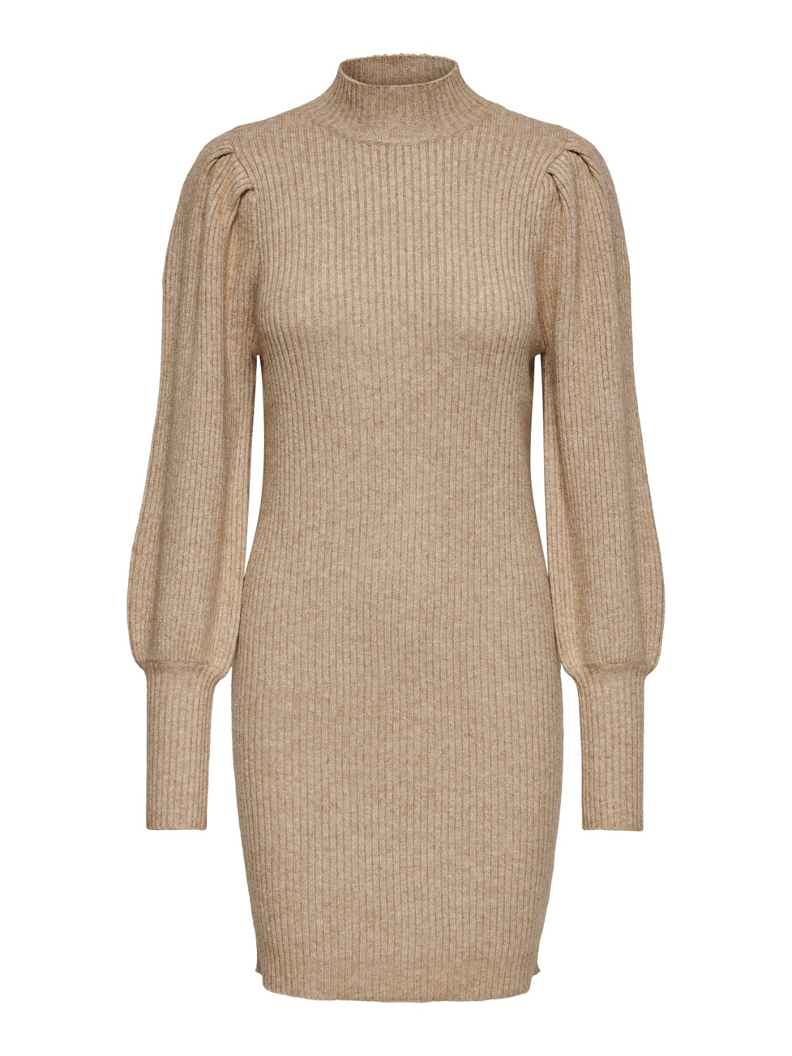 ONLY Mini knit dress with long sleeves -Toasted Coconut - 15232502
