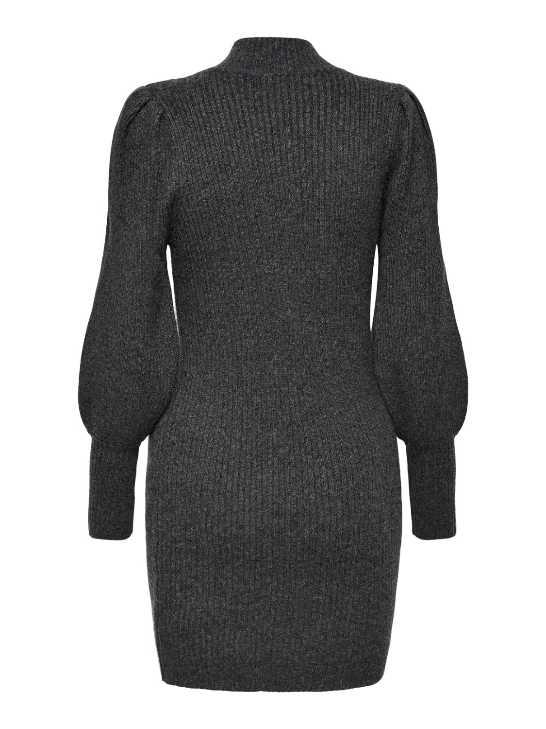 ONLY Mini knit dress with long sleeves -Dark Grey Melange - 15232502