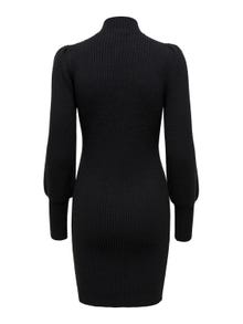 ONLY Langärmeliges, gestricktes Kleid -Black - 15232502