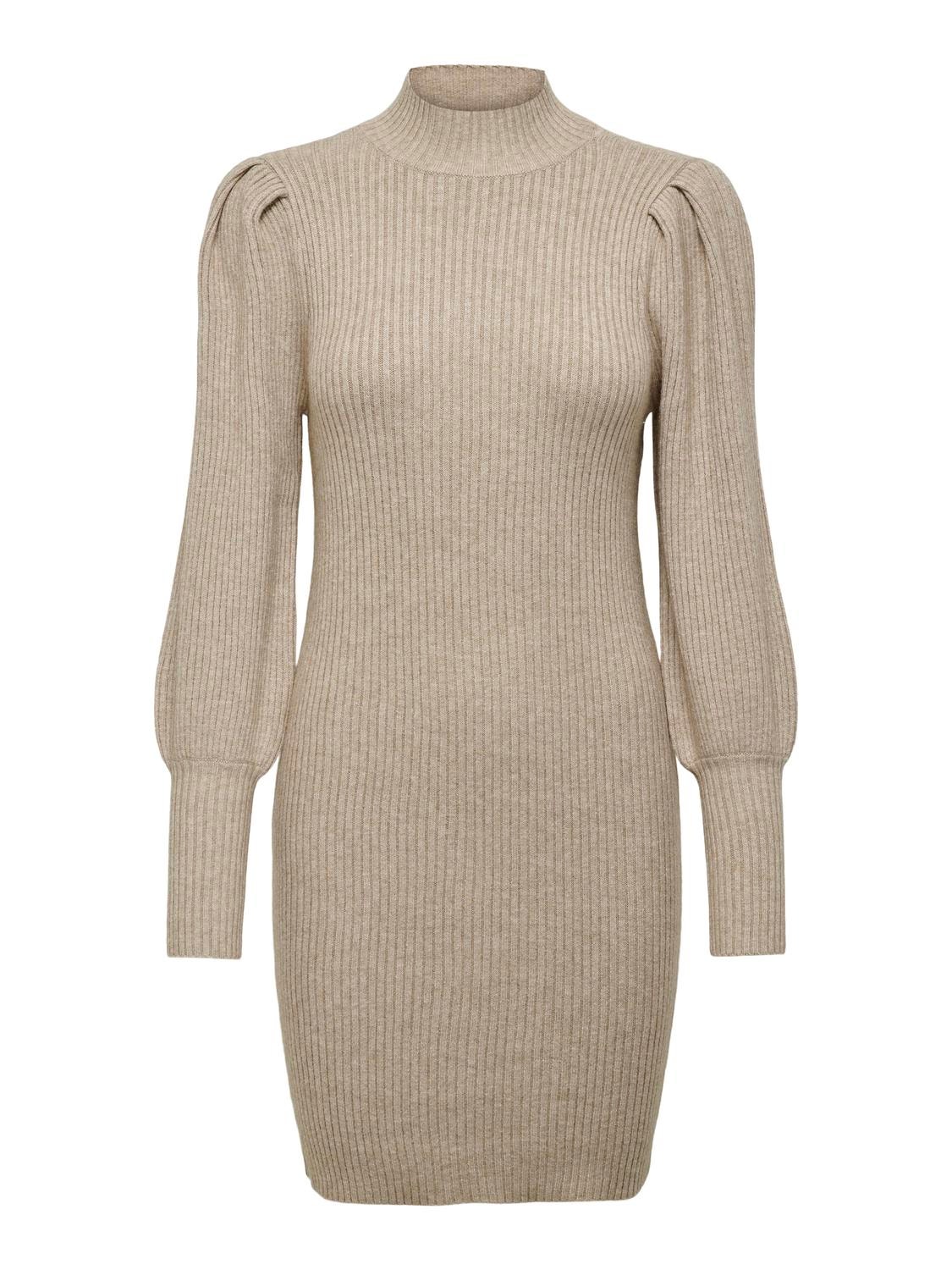 ONLY Mini knit dress with long sleeves -Mocha Meringue - 15232502
