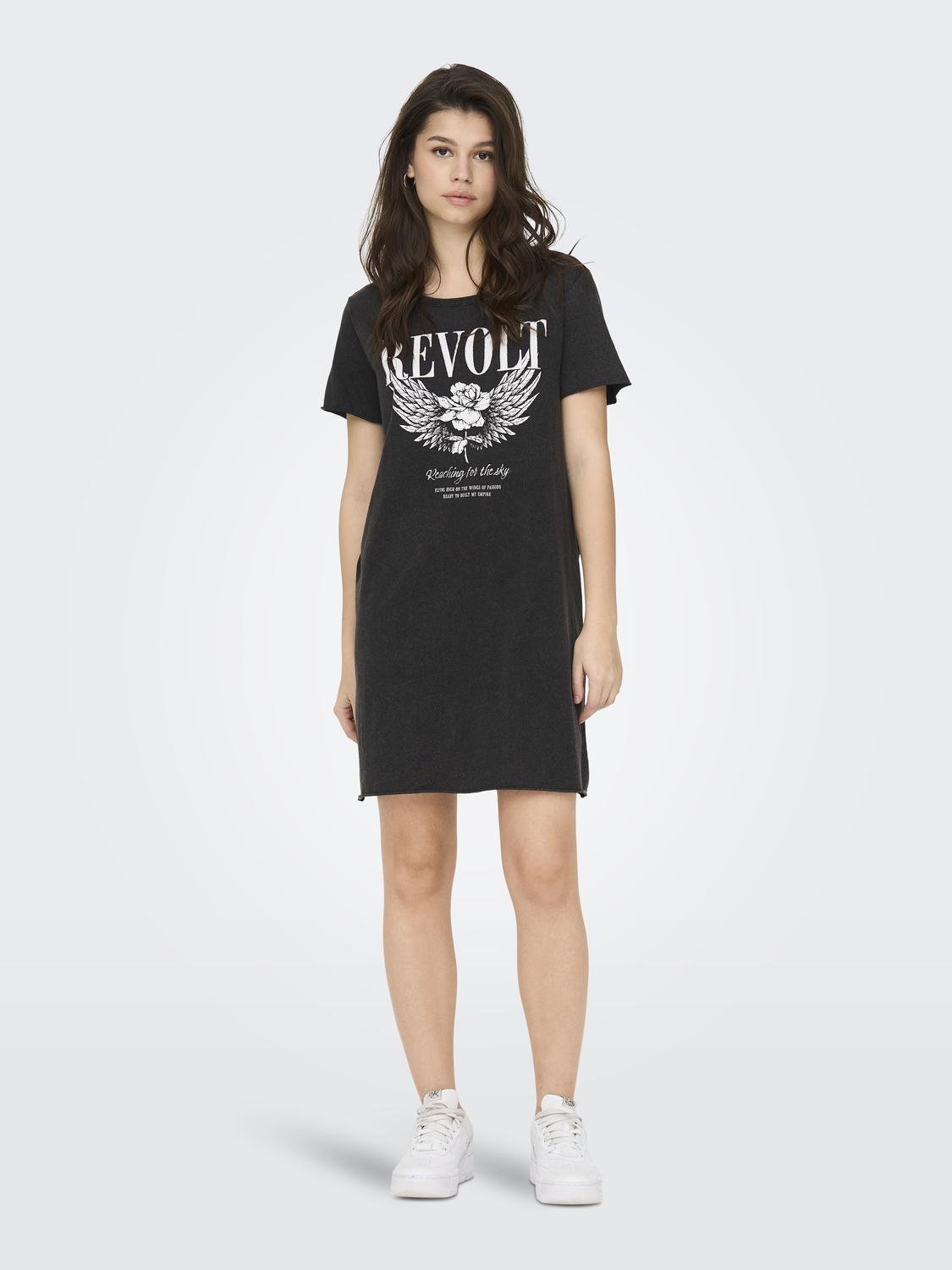 ONLY Kort T-Shirt Kjole -Black - 15232549