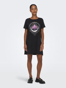 ONLY Kort T-Shirt Kjole -Black - 15232549