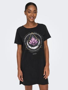 ONLY Kort T-Shirt Kjole -Black - 15232549