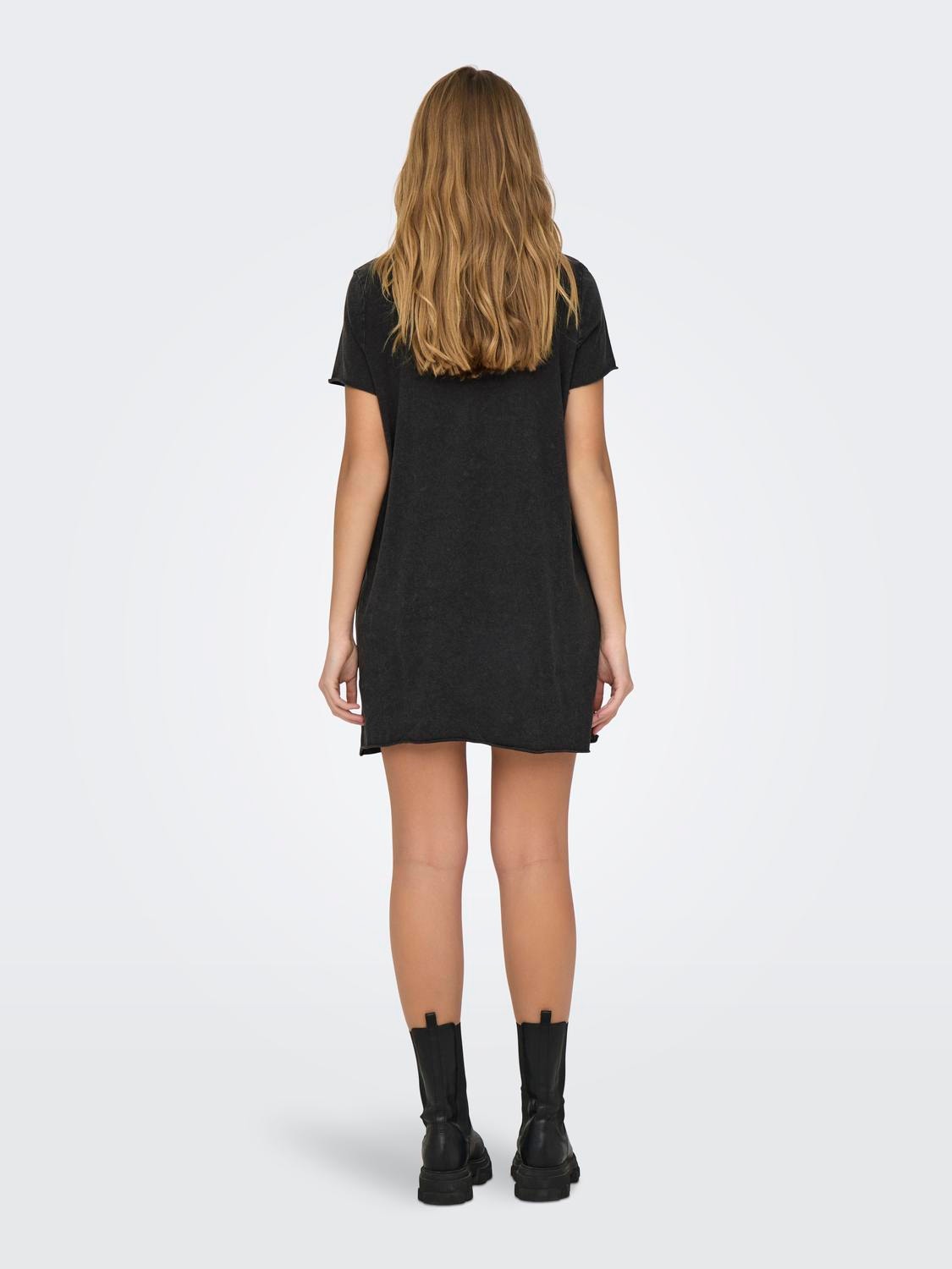 ONLY Regular Fit Round Neck Long dress -Black - 15232549