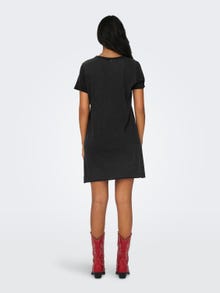 ONLY Vestido largo Corte regular Cuello redondo -Black - 15232549