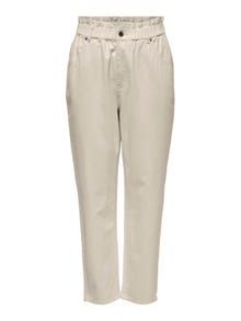ONLY Paperbag Trousers -Pumice Stone - 15232574