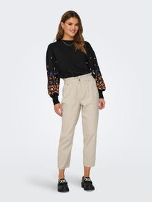 ONLY Paperbag Trousers -Pumice Stone - 15232574