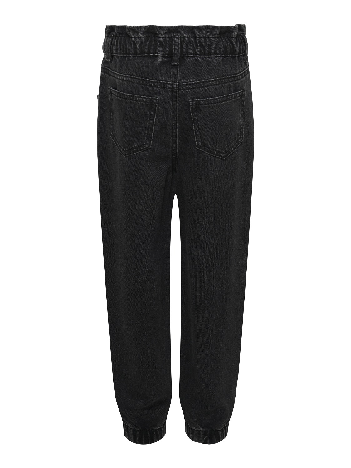 ONLY Jeans Carrot Fit Taille haute Élastique -Black - 15232648