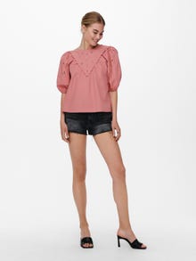 ONLY Puff sleeve Top -Dusty Rose - 15232868