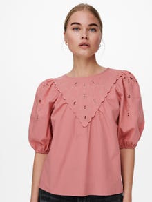 ONLY Puffärmad Topp -Dusty Rose - 15232868