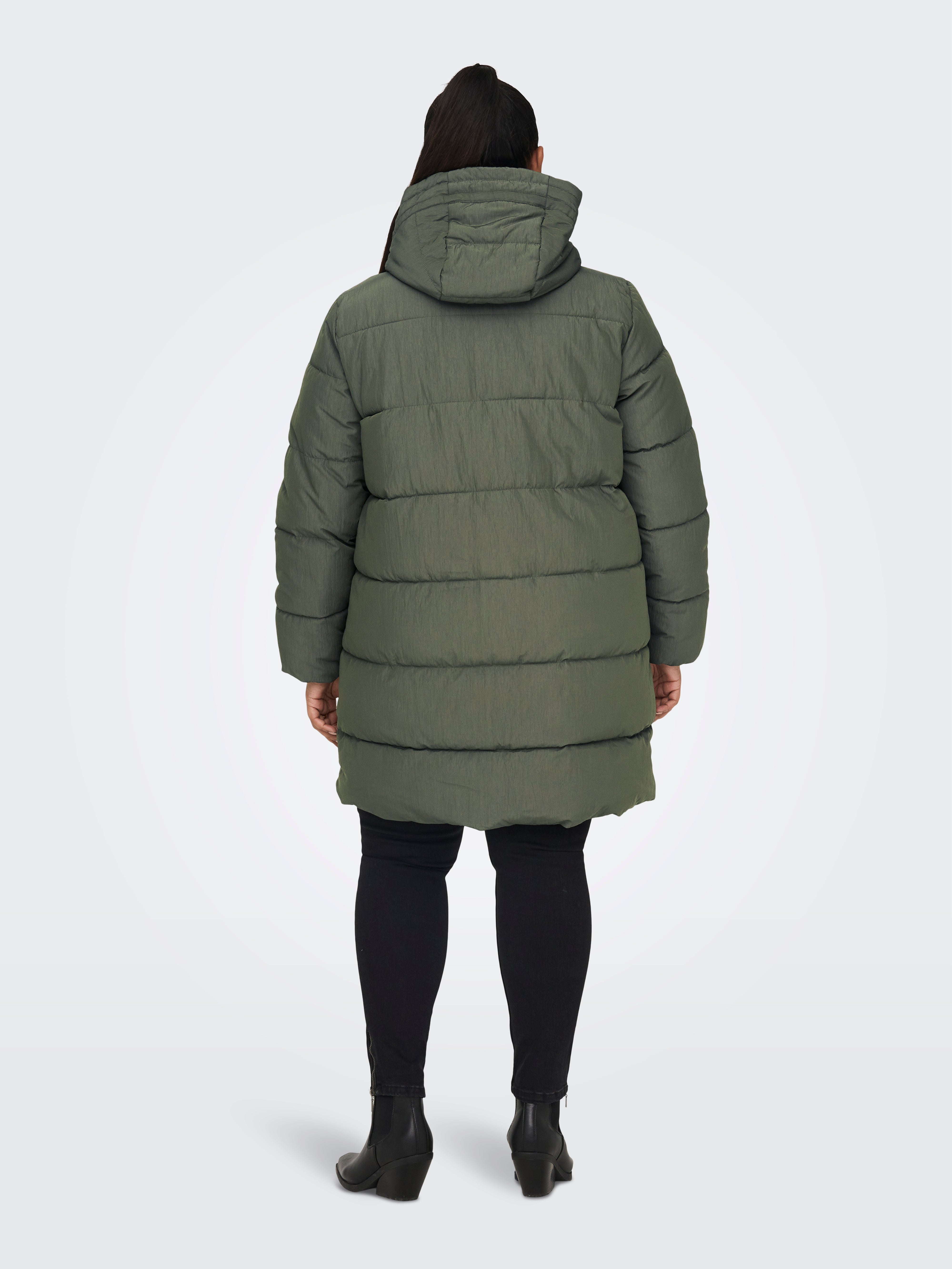 long green bubble coat