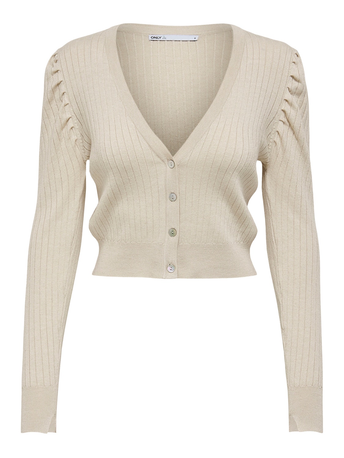 ONLY Courte Cardigan en maille -Pumice Stone - 15233013