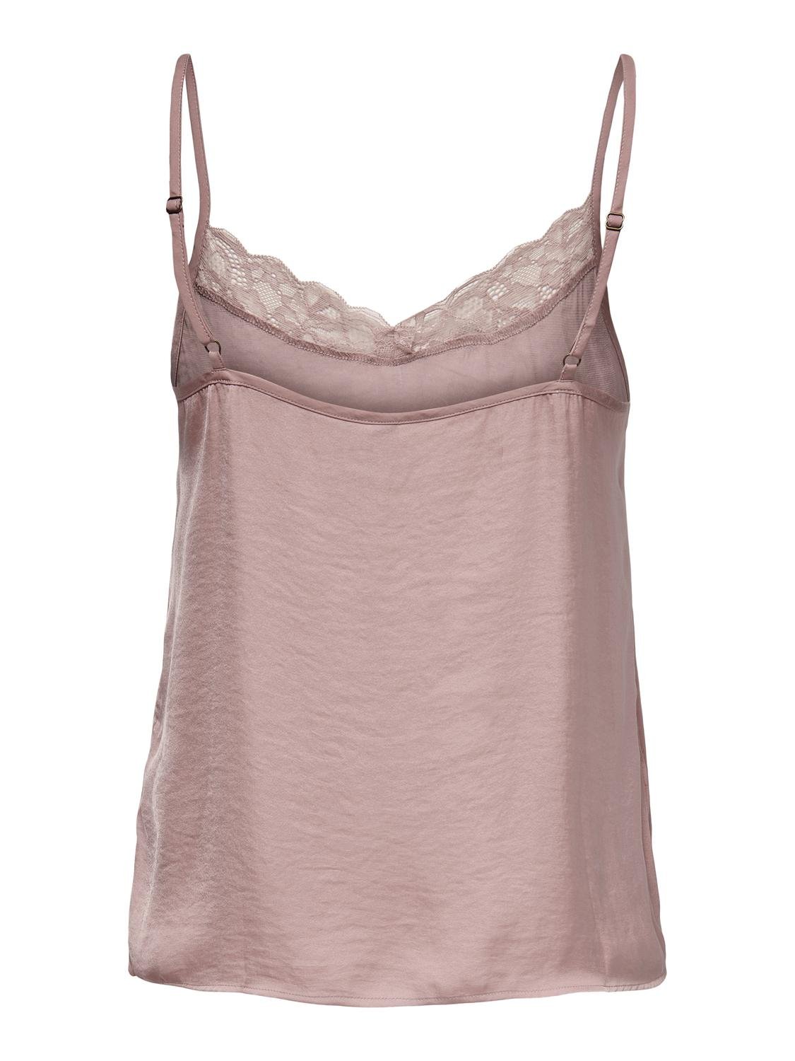 ONLY Lace Sleeveless Top -Woodrose - 15233143