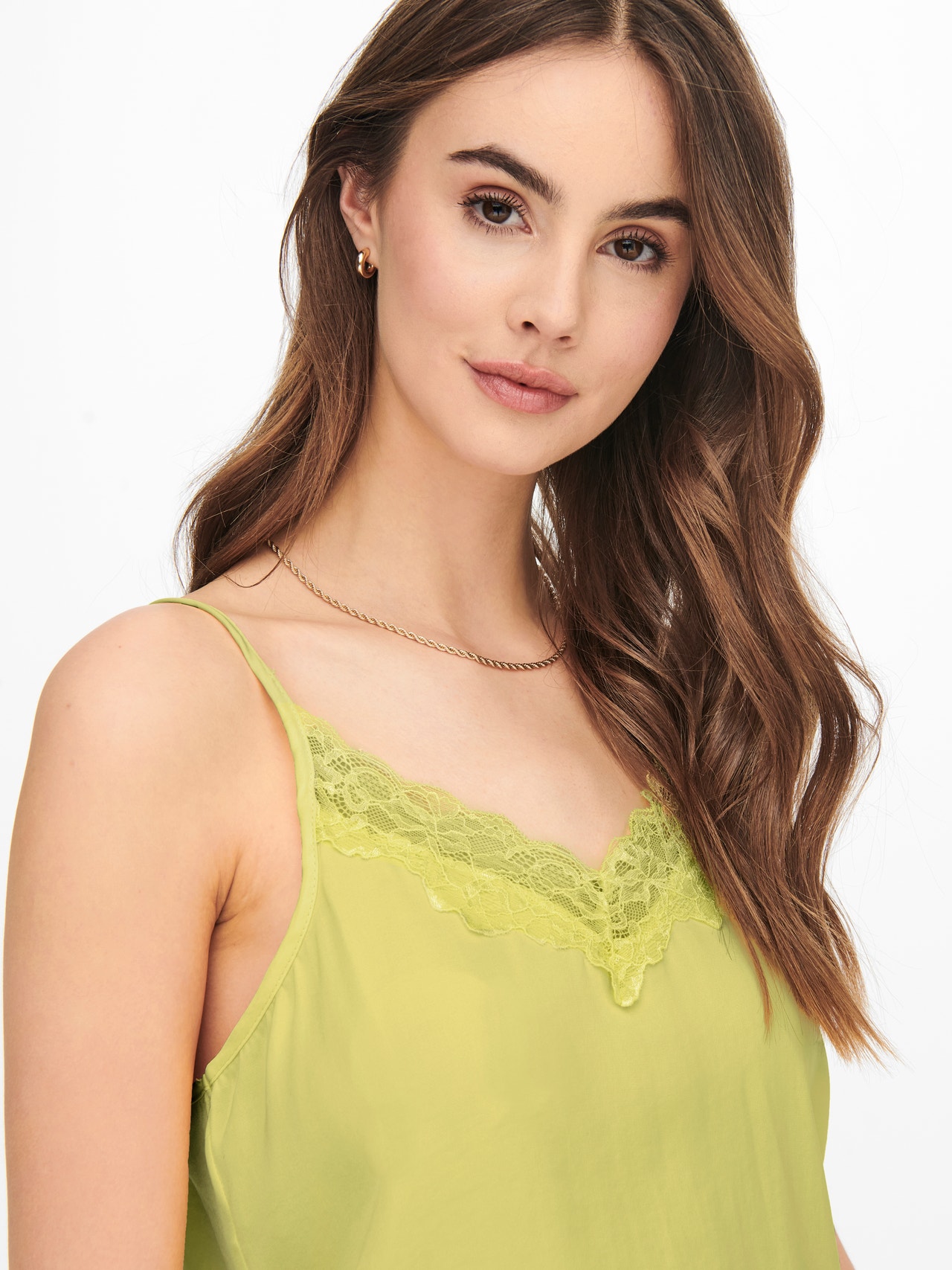 ONLY Lace Sleeveless Top -Yellow Cream - 15233143