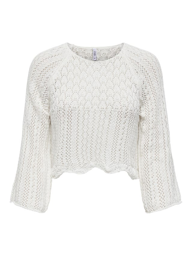 ONLY O-hals Wijde mouwen Pullover - 15233173