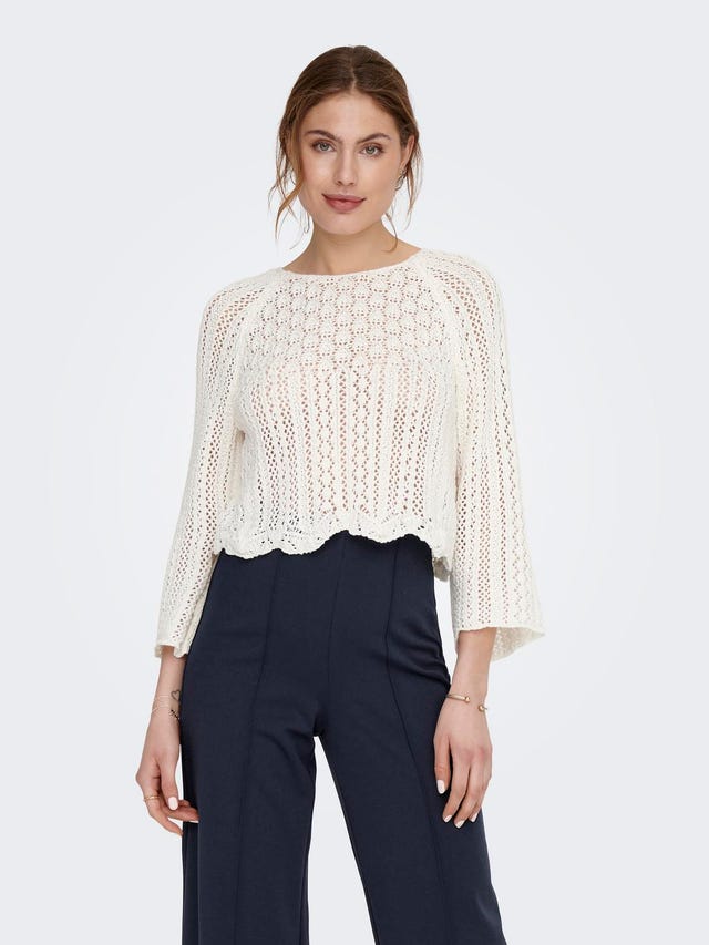 ONLY Cropped Knitted Pullover - 15233173