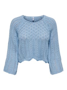 ONLY Round Neck Wide sleeves Pullover -Light Blue - 15233173