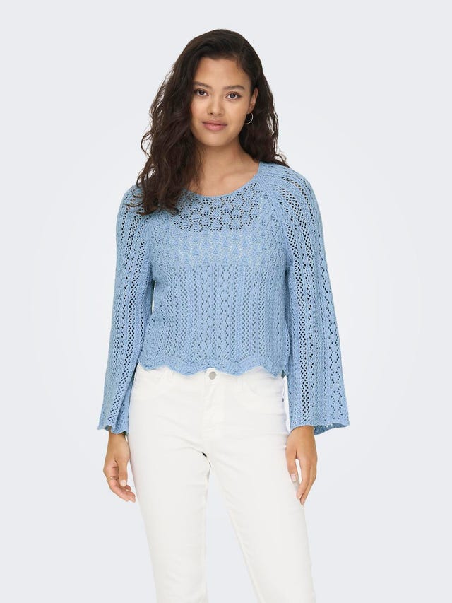 ONLY O-hals Wijde mouwen Pullover - 15233173