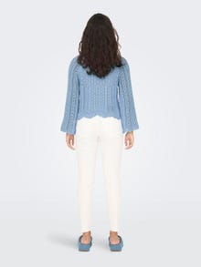 ONLY Round Neck Wide sleeves Pullover -Light Blue - 15233173