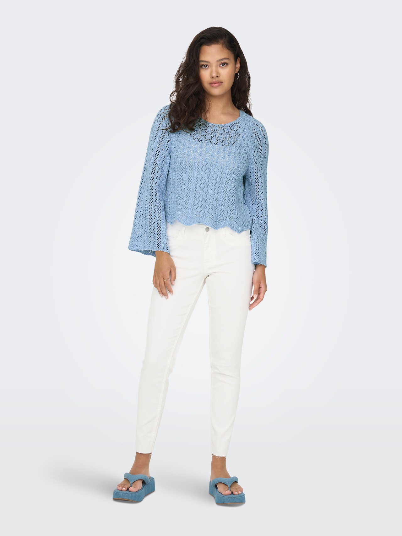 ONLY ONLNOLA Megztinis -Light Blue - 15233173