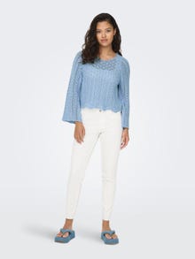 ONLY Pull-overs Col rond Manches larges -Light Blue - 15233173