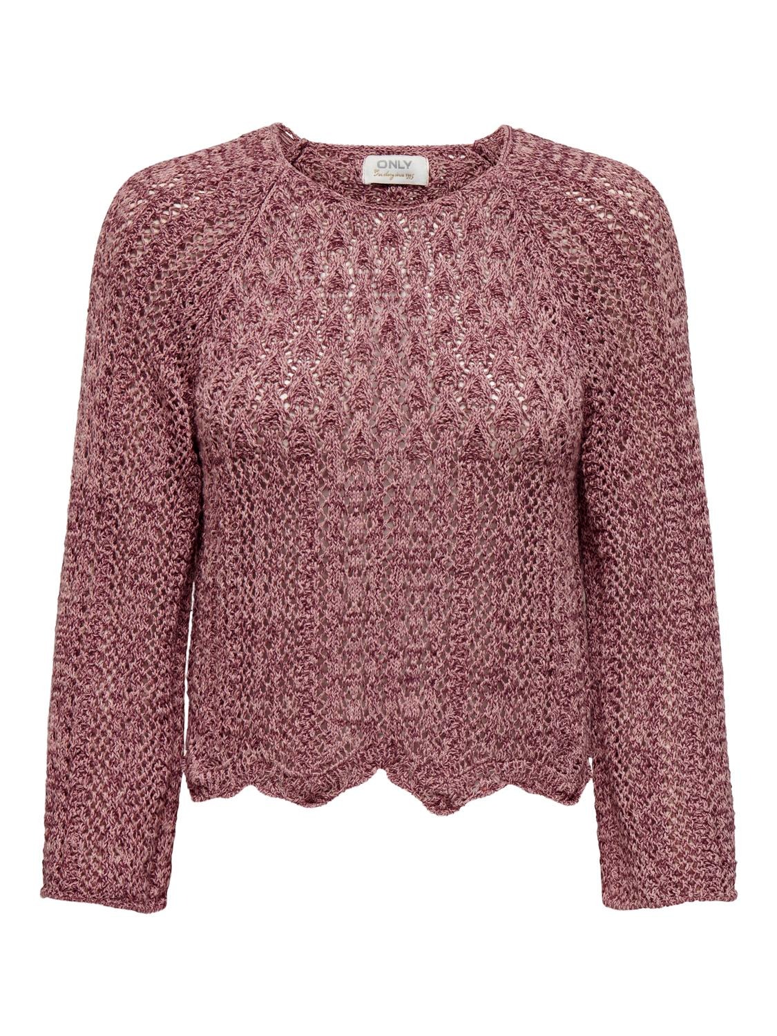 ONLY Raccourci Pull en maille -Rose Brown - 15233173