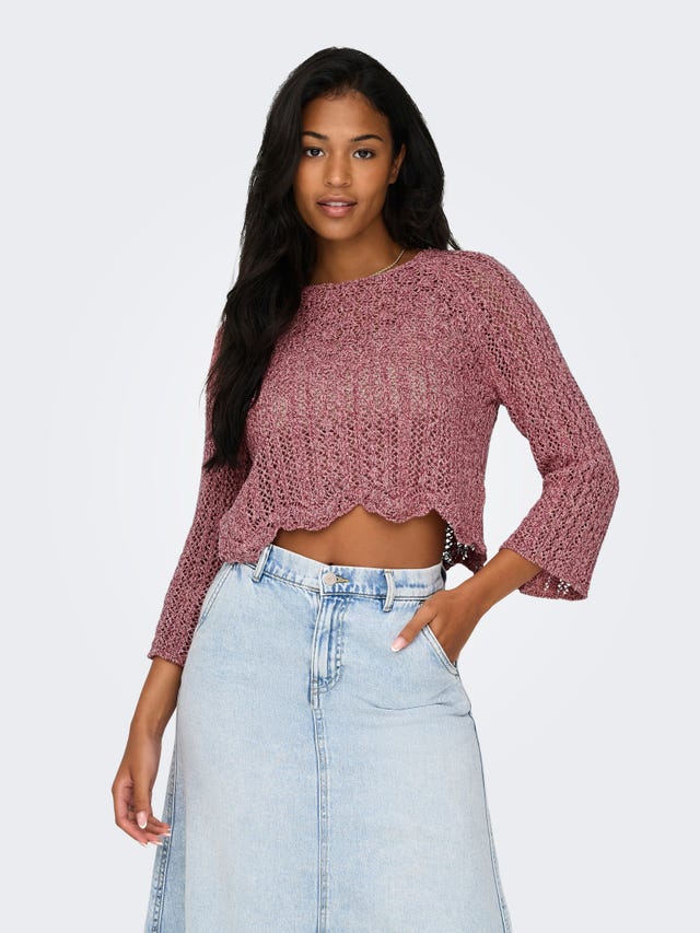 ONLY Cropped Knitted Pullover - 15233173