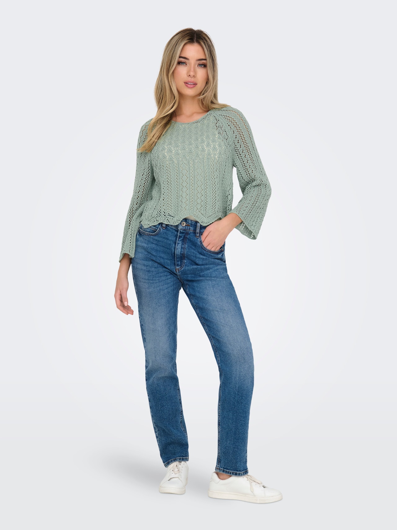 Regatta Women's Kaylani Knitted Sweater - Size 14 US, Basil Green, Acrylic/Polyamide/Polyester Blend, Soft Touch