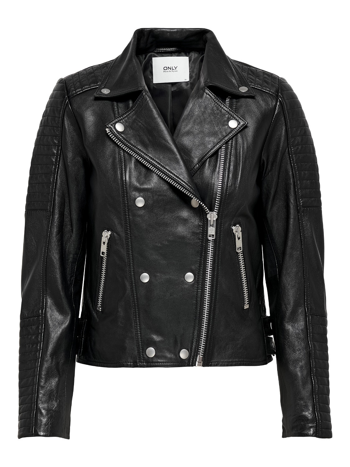 ONLY Leather biker Jacket -Black - 15233179