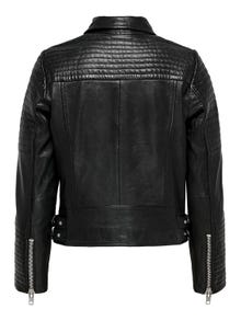 ONLY Leather biker Jacket -Black - 15233179