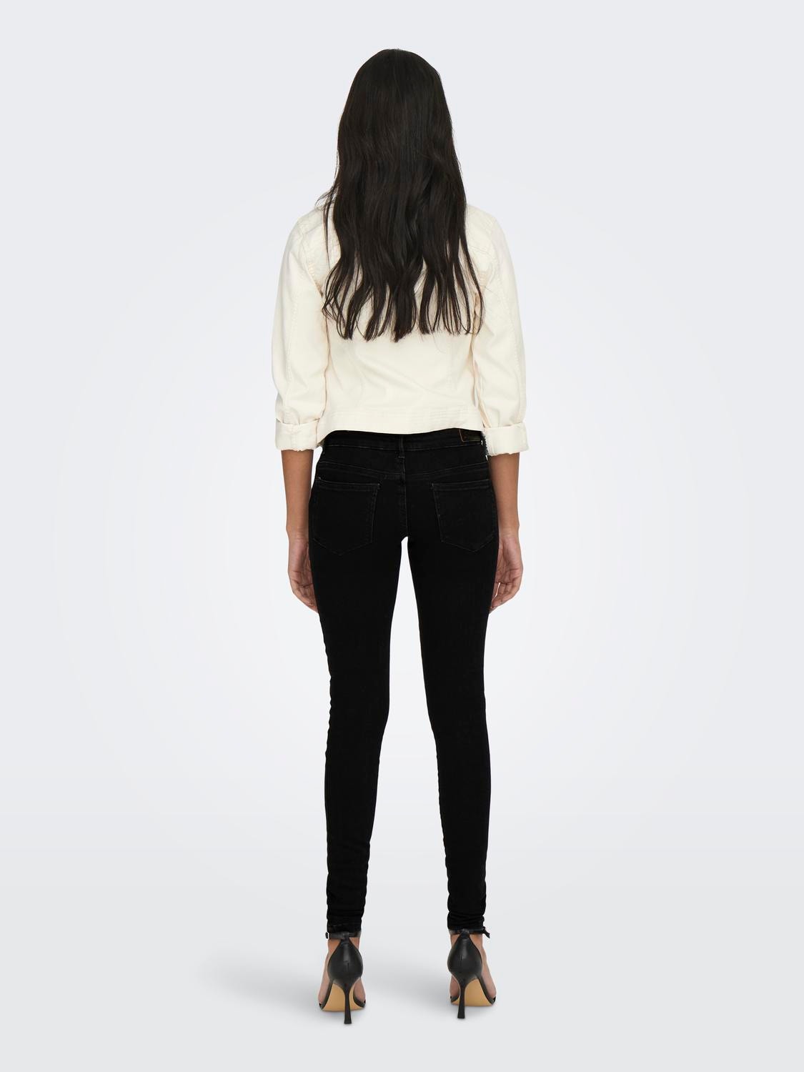 ONLY Skinny fit Super low waist Jeans -Black Denim - 15233217