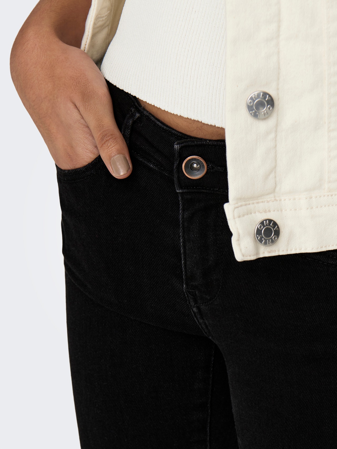 Jeans ONLY Onlcoral SL SK Donna - Vita Super Bassa, Skinny Alla Caviglia - Foto 5