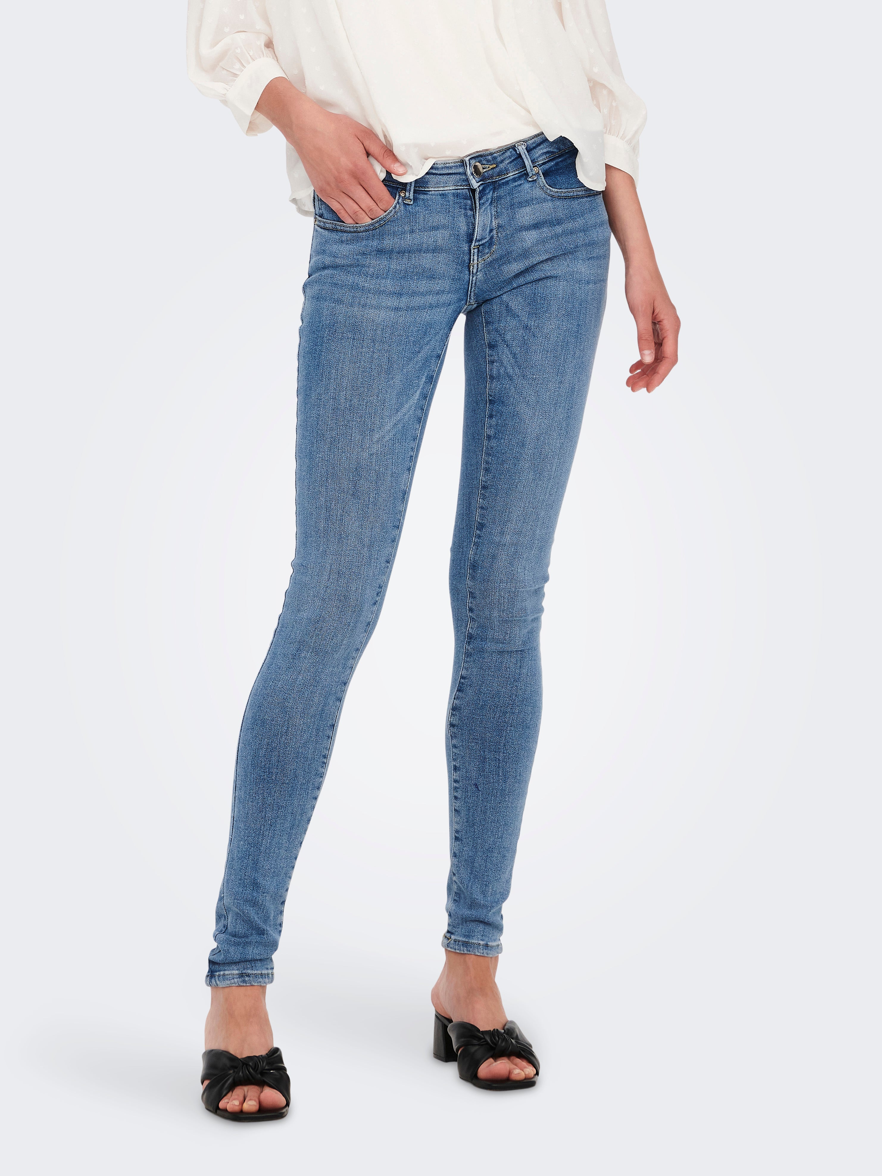 Mode Jeans Jeans taille basse Only Jeans taille basse bleu style d\u00e9contract\u00e9 