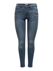 ONLY ONLWauw life mid Skinny fit jeans -Blue Black Denim - 15233288