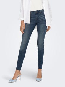 ONLY Skinny Fit Mittlere Taille Jeans -Blue Black Denim - 15233288