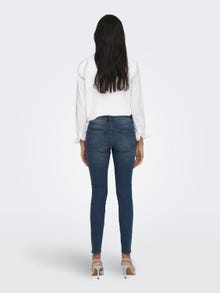 ONLY ONLWAUW Mid waist Skinny Jeans -Blue Black Denim - 15233288