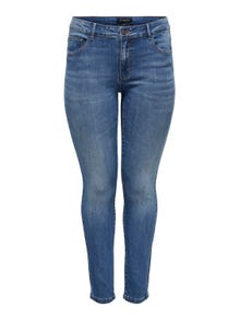 ONLY Curvy CarSally Life Reg Skinny Fit Jeans -Medium Blue Denim - 15233370