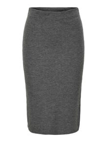 ONLY De largo midi Falda -Dark Grey Melange - 15233600