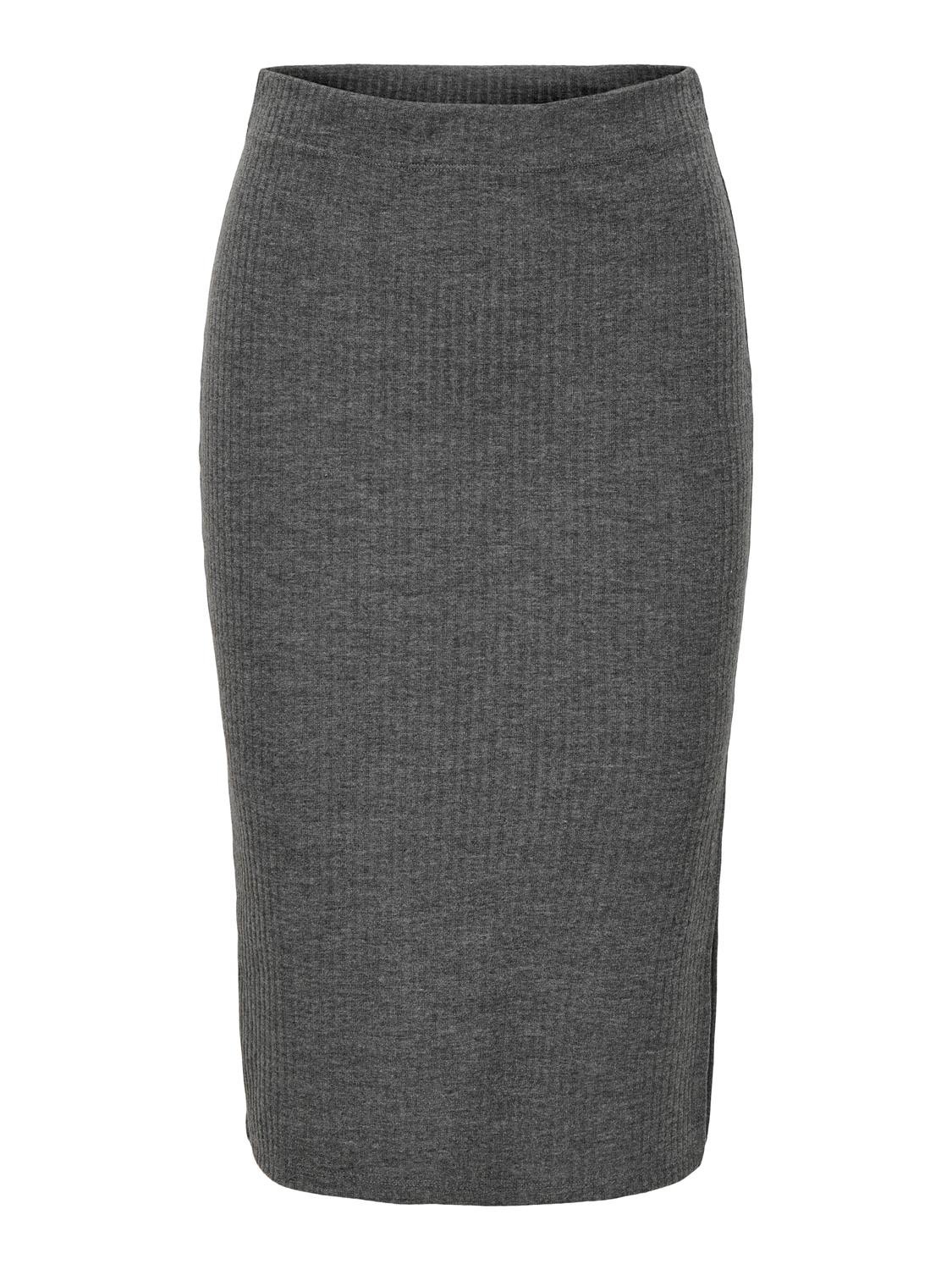 ONLY De largo midi Falda -Dark Grey Melange - 15233600