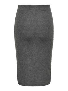 ONLY Midi Skirt -Dark Grey Melange - 15233600