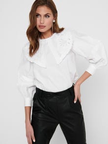 ONLY Collar Top -White - 15233634