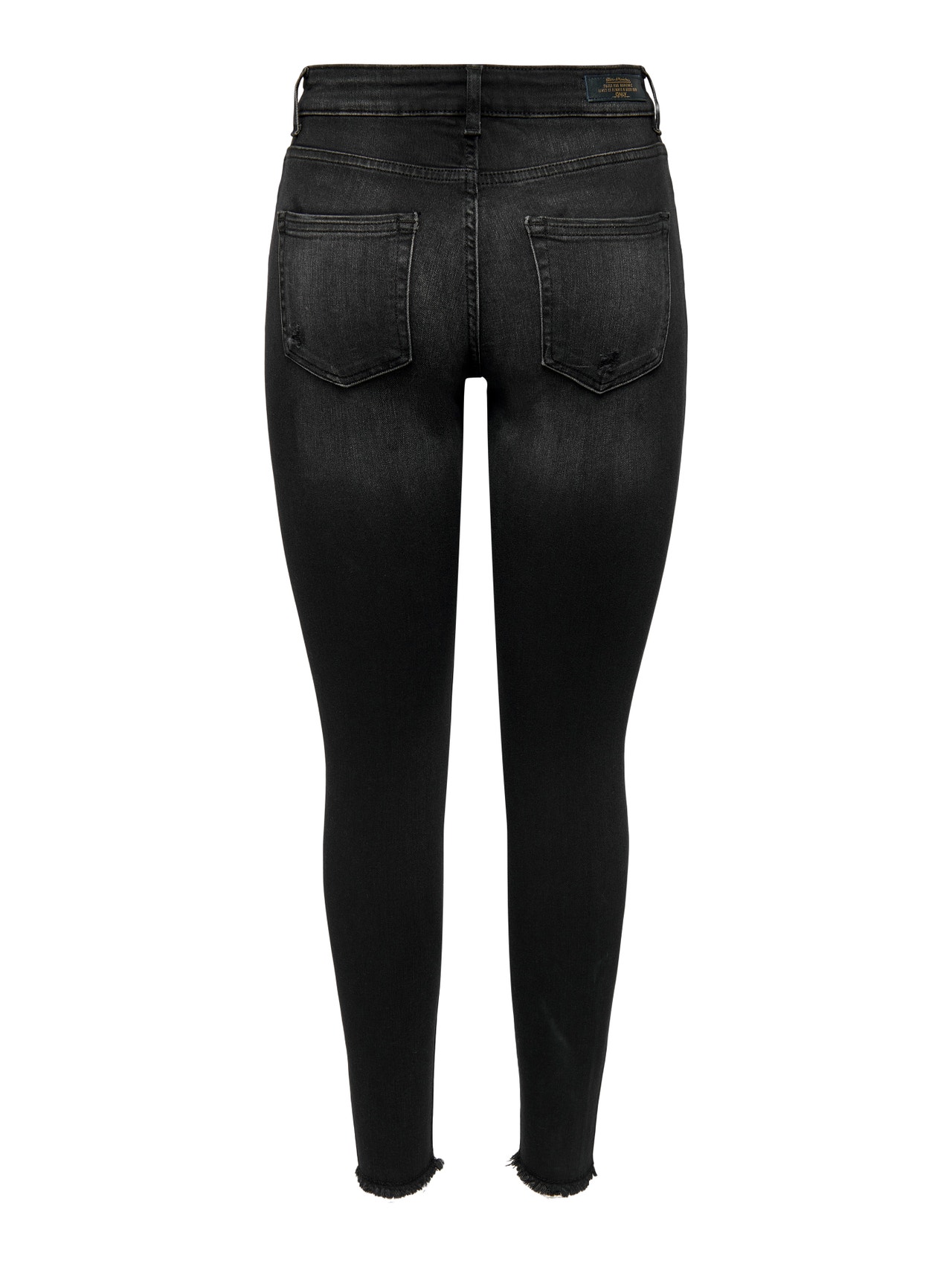 ONLY Skinny Fit Mittlere Taille Jeans -Washed Black - 15233716