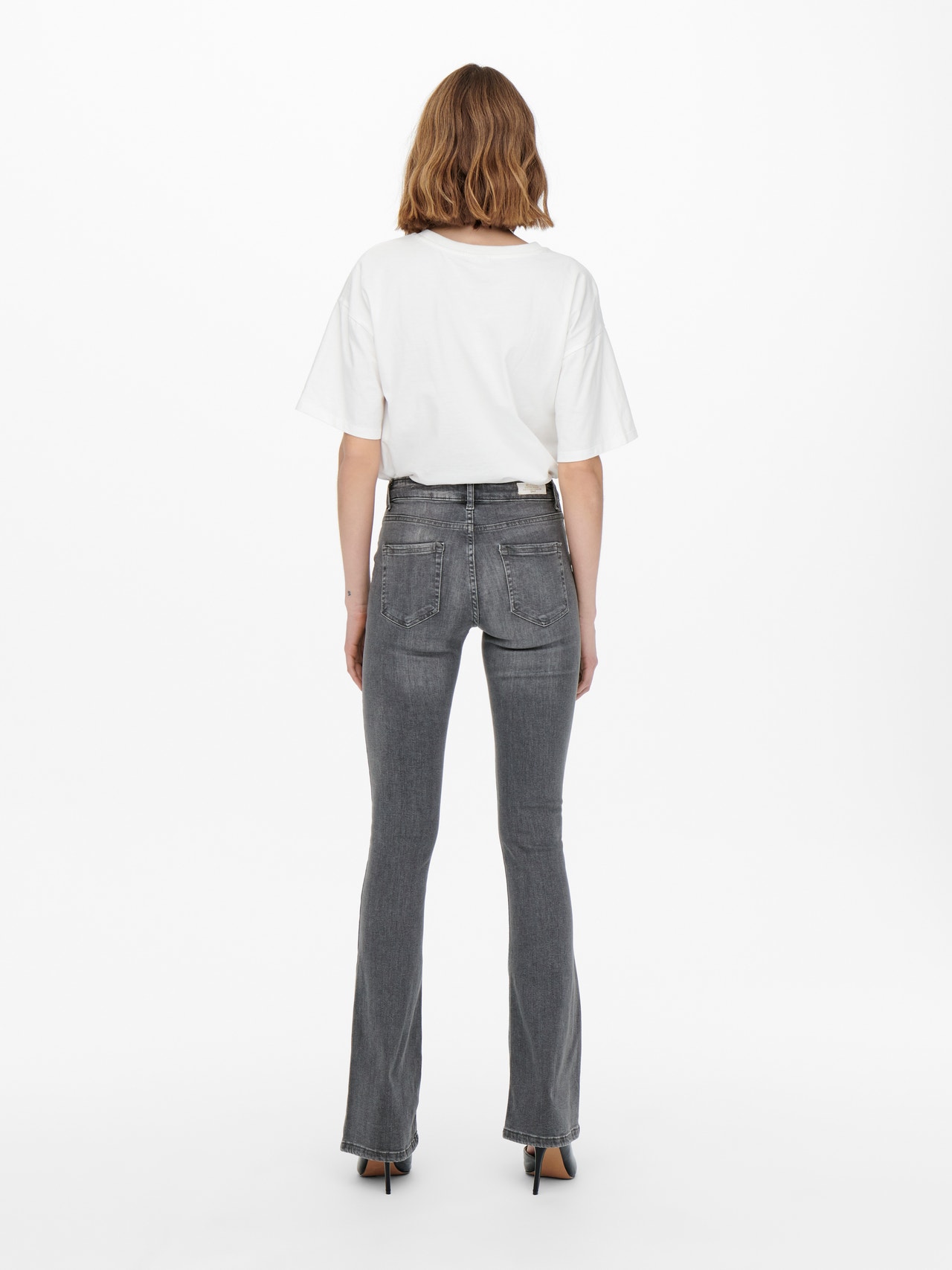 ONLY ONLBlush normalhöga Bootcut jeans -Grey Denim - 15233721