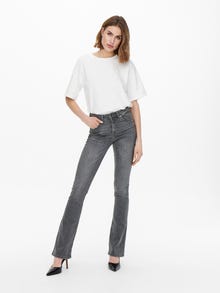 ONLY Jeans Flared Fit Taille moyenne -Grey Denim - 15233721