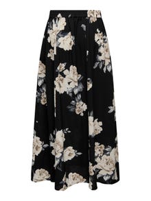 ONLY Long Skirt With Tie Belt -Black - 15233736