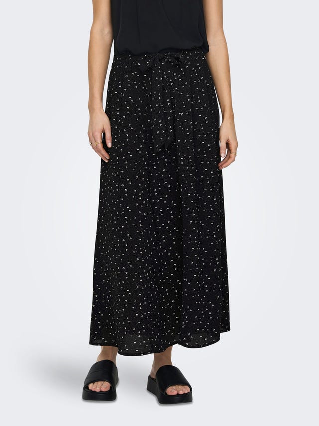 ONLY Long Skirt With Tie Belt - 15233736