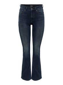 ONLY Ausgestellt Mittlere Taille Jeans -Blue Black Denim - 15233833