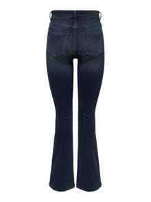 ONLY Flared Fit Middels høy midje Jeans -Blue Black Denim - 15233833