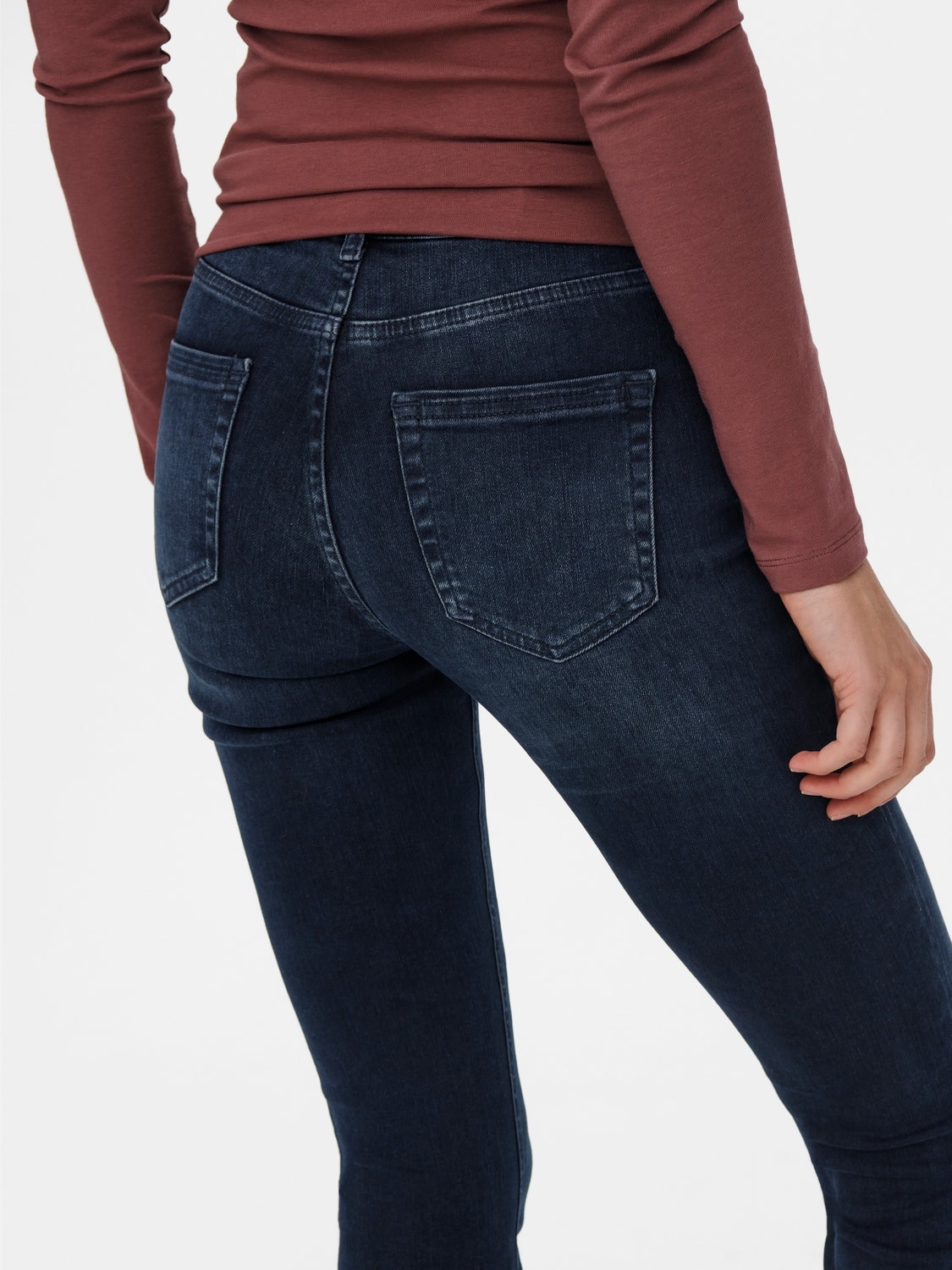 ONLY Ausgestellt Mittlere Taille Jeans -Blue Black Denim - 15233833